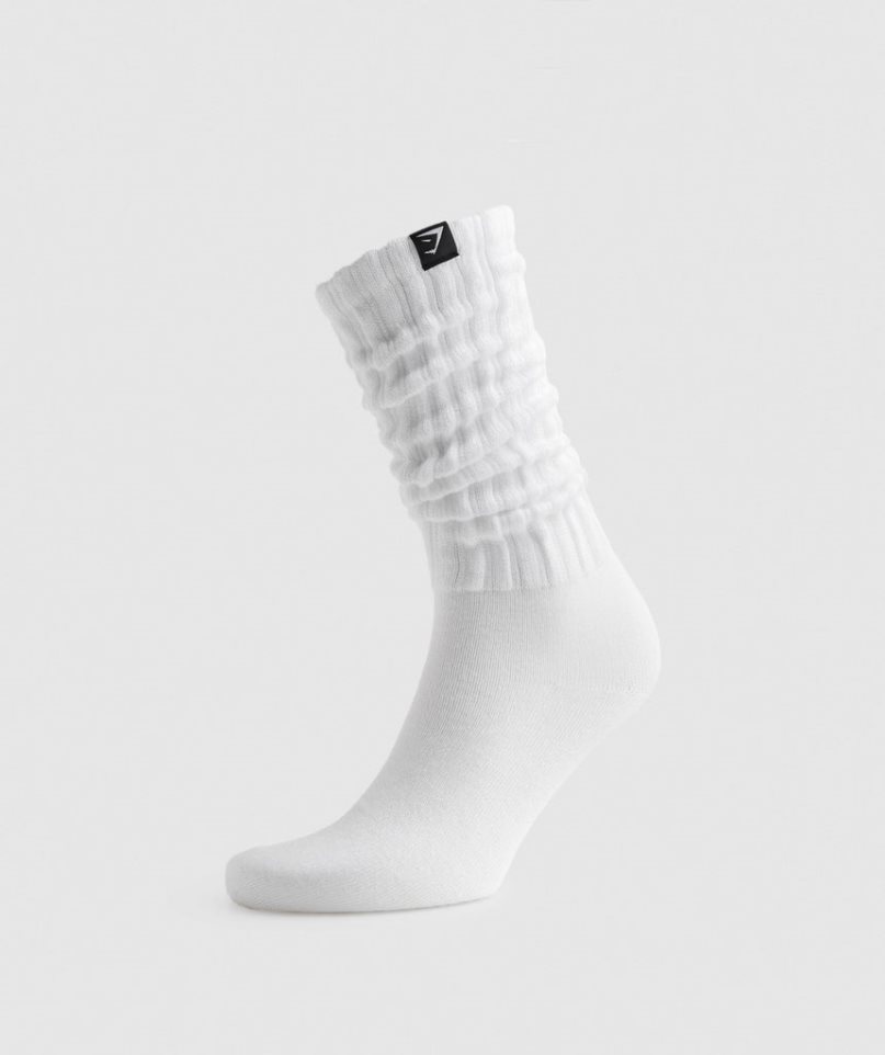 Gymshark Comfy Rest Day Socks White | CA 638A17